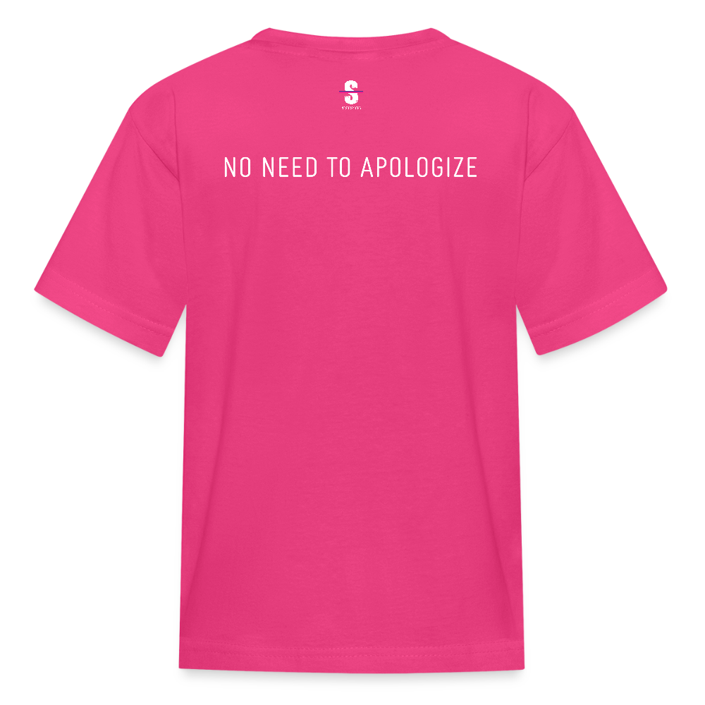 Kids BOLD Crew Tee - fuchsia
