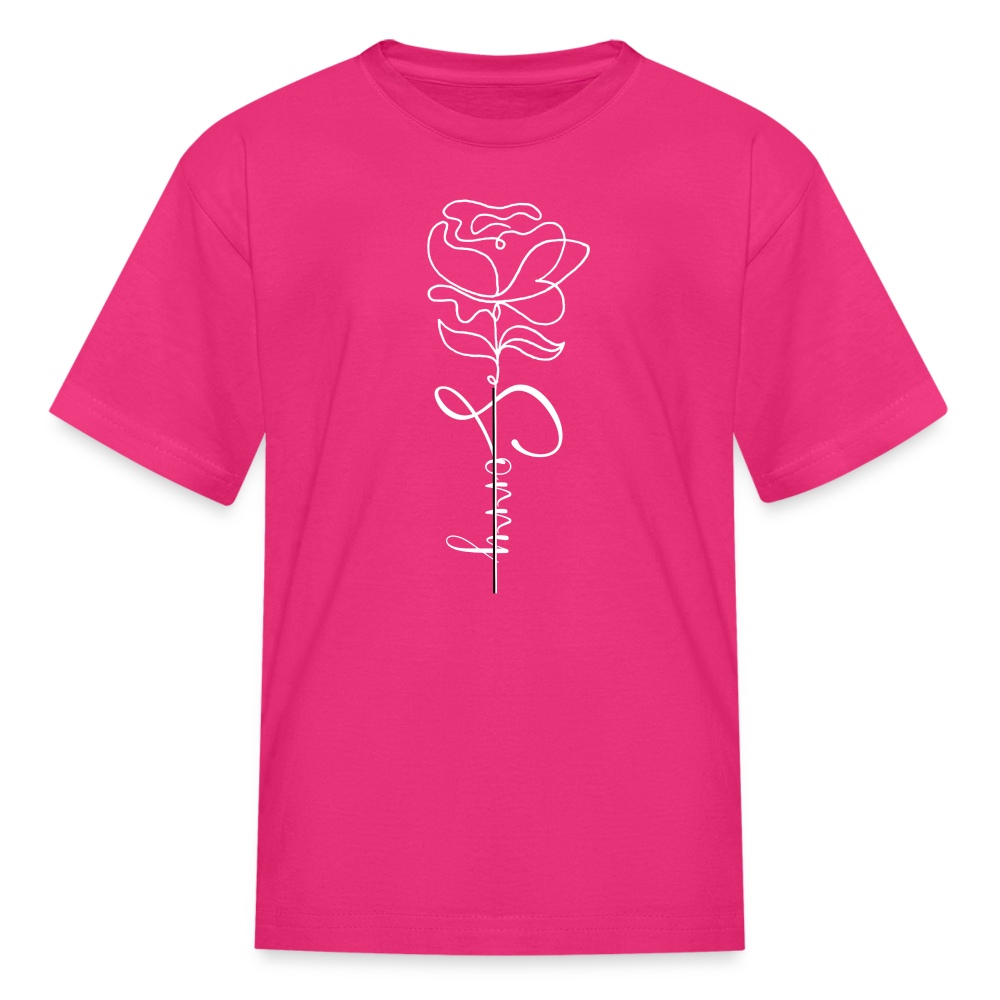 Kids demure Crew Tee - fuchsia