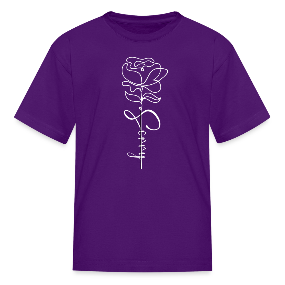 Kids demure Crew Tee - purple