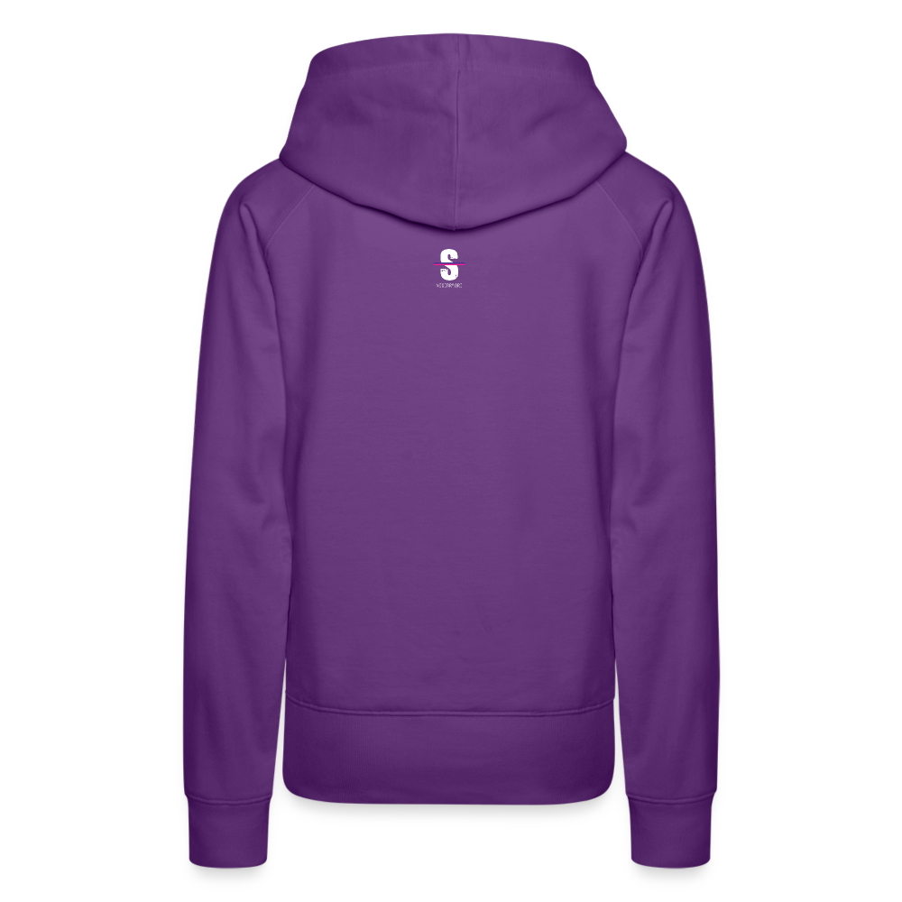 Women's BOLD Draw String Hoodie - purple 