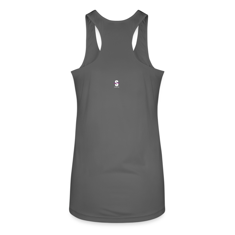 Women's BOLD Racerback Tank - charcoal