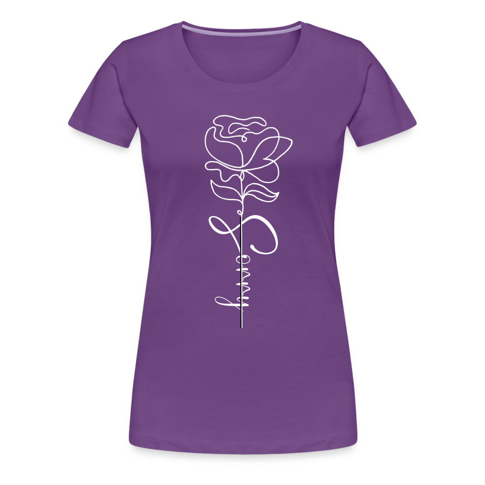 Women's demure Full Bloom Scoop Tee - purple