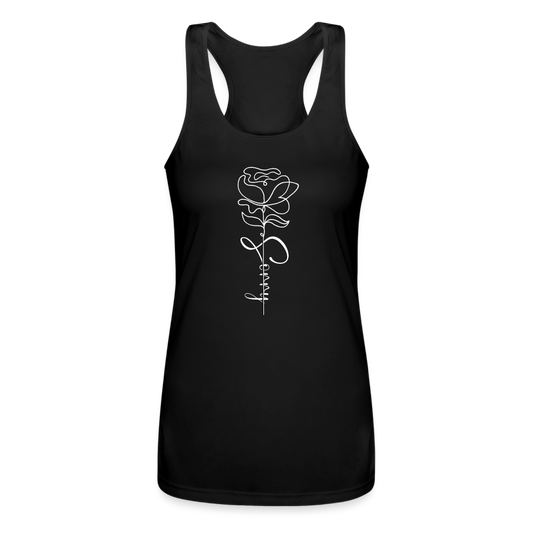 Women's demure Racerback Tank - black