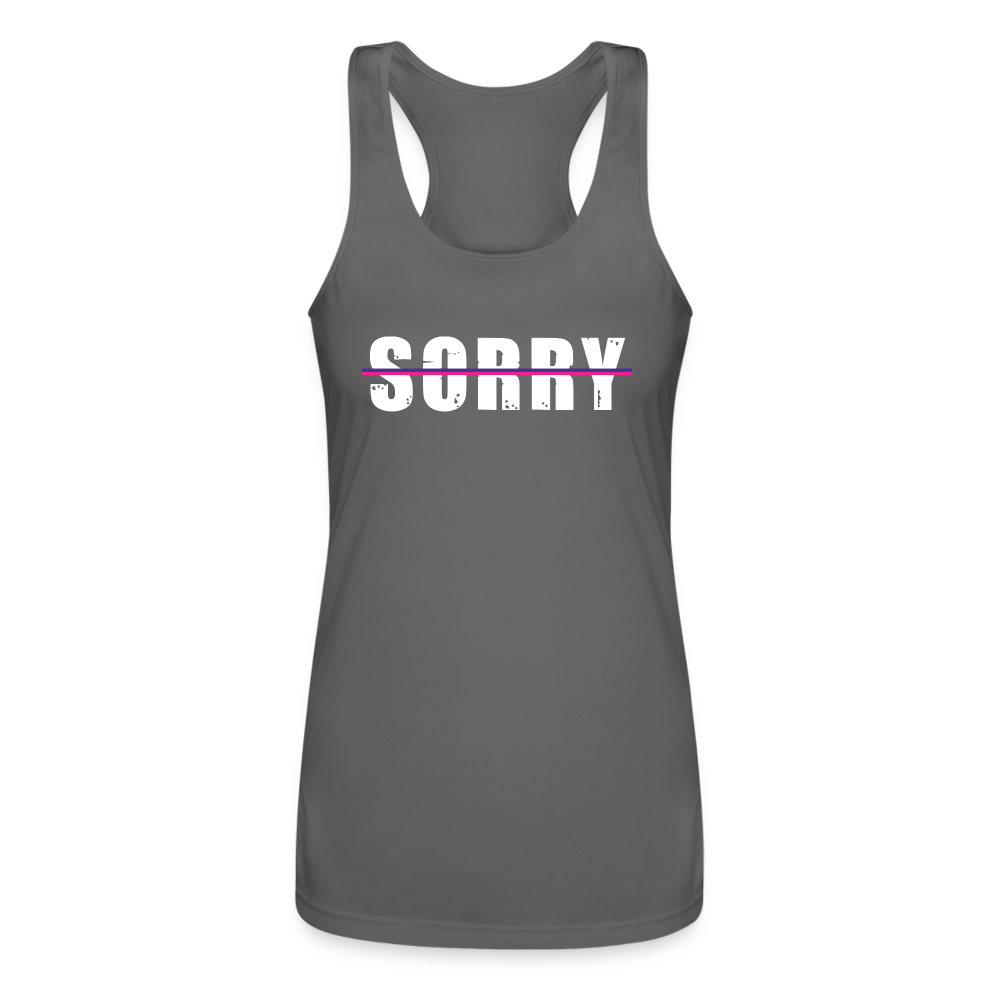 Women's BOLD Racerback Tank - charcoal